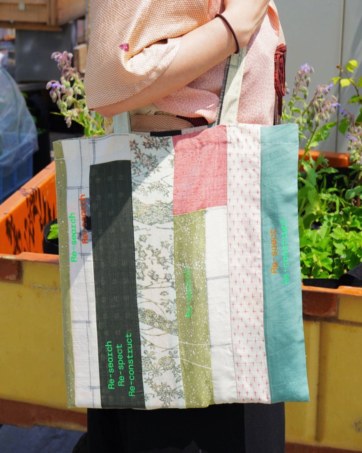 Kimono Patchwork Tote Bag A3-12