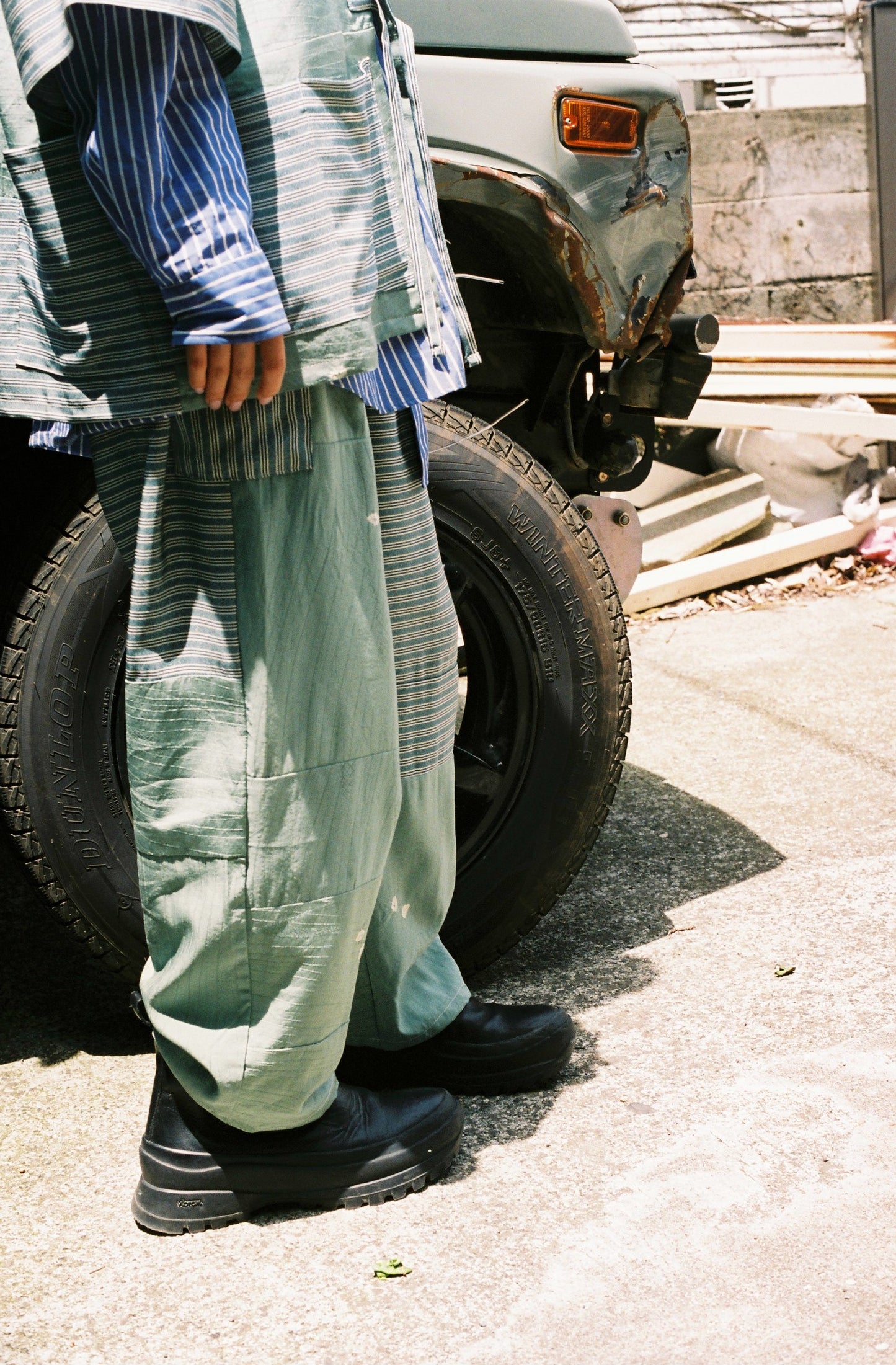 Kimono Working Pants - Green 02 L
