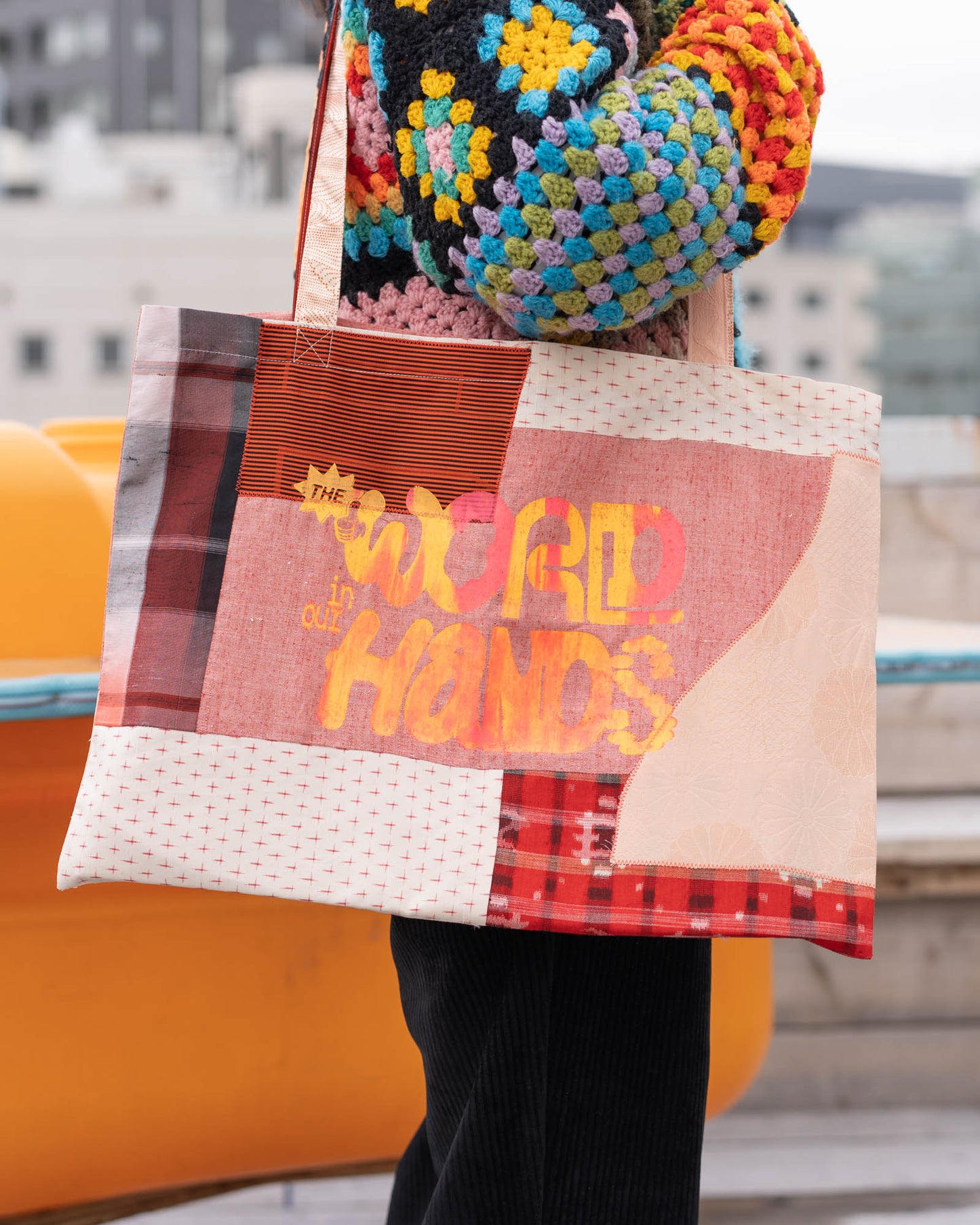 Kimono Patchwork Tote Bag A3-3