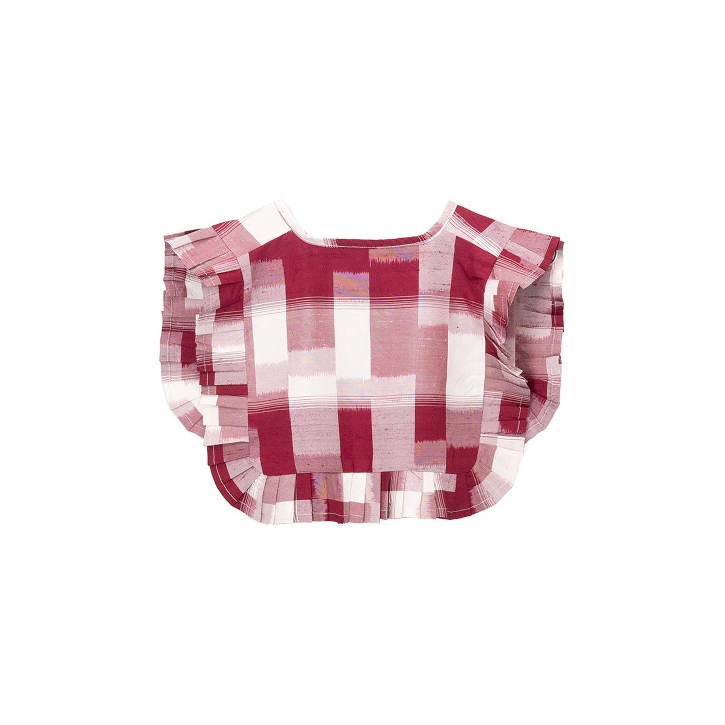 Kimono Pleats Collar Bib - Peach 01
