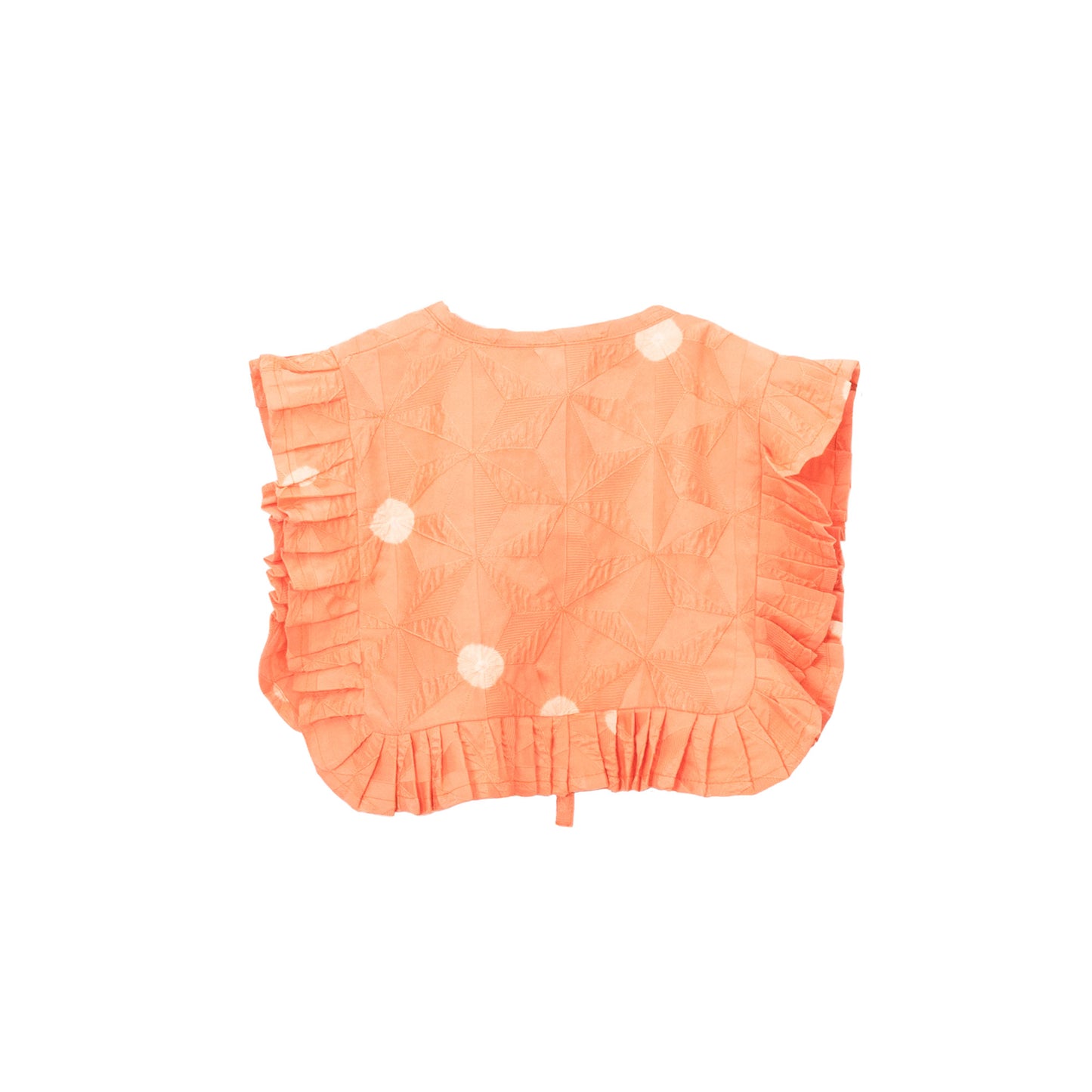 Kimono Pleats Collar Bib - Peach 03