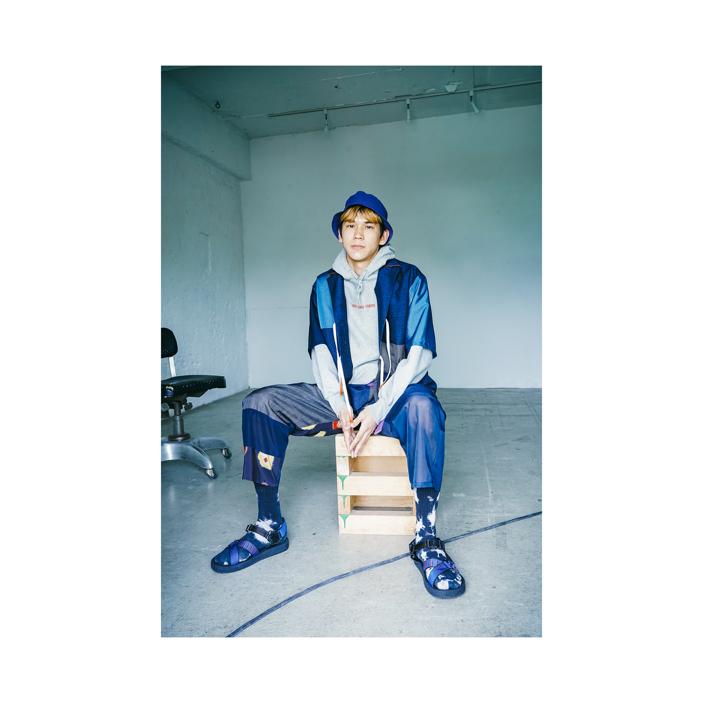Kimono Working Shirts - Blue 02 M
