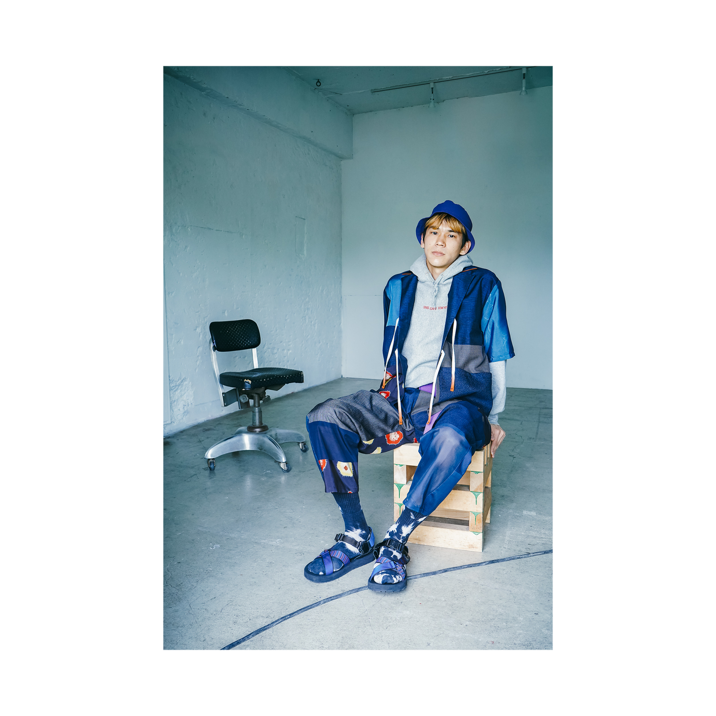 Kimono Working Shirts - Blue 02 L