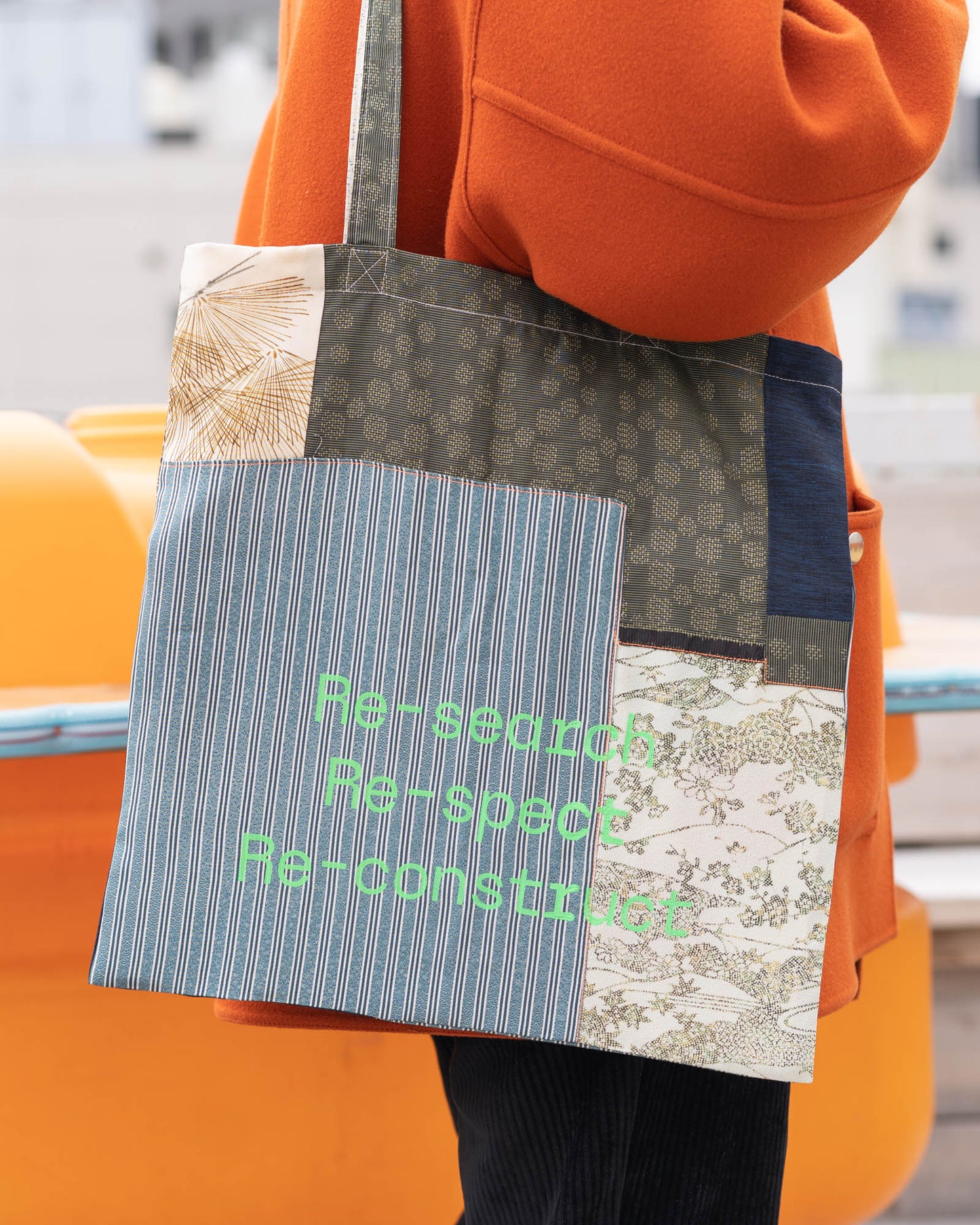 Kimono Patchwork Tote Bag A3-7