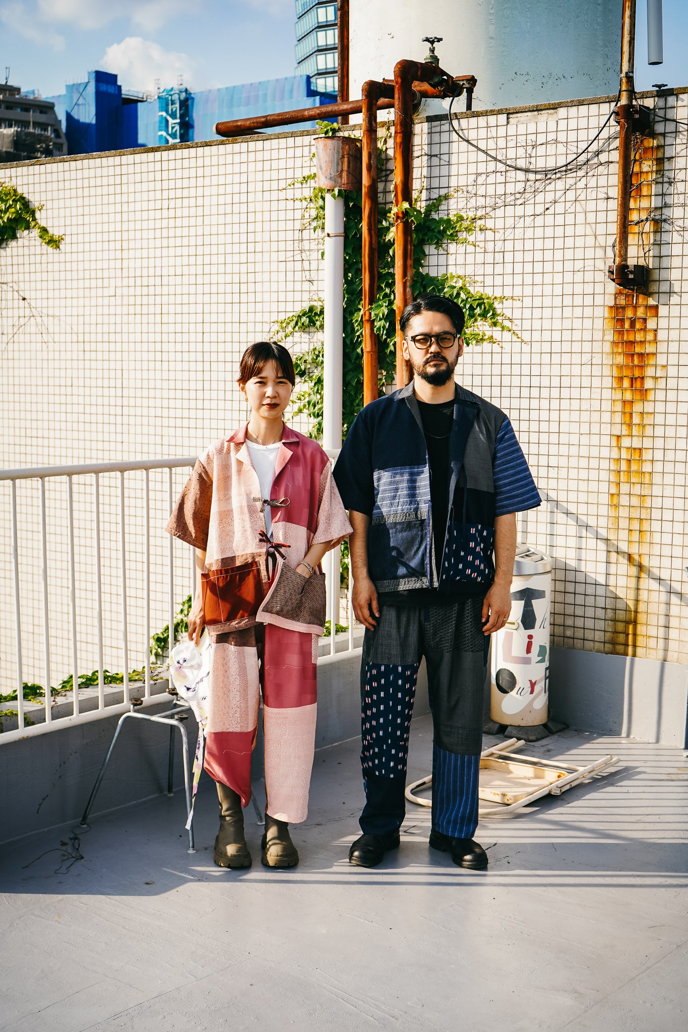 Kimono Working Shirts - Pink 01 L