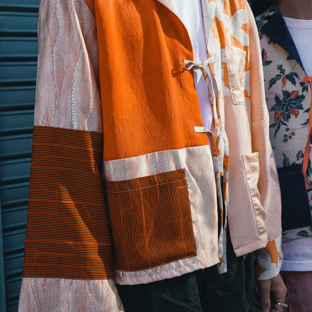 Kimono Long Sleeve Shirt - Peach 02 M