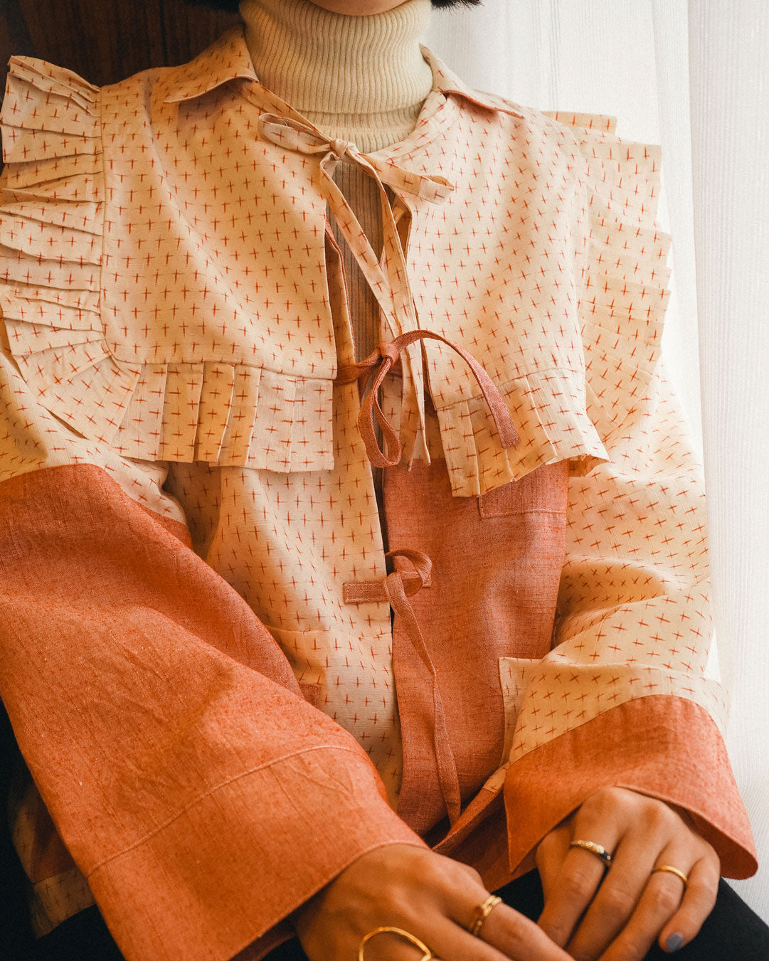 Kimono Long Sleeve Shirt - Strawberry 03 L