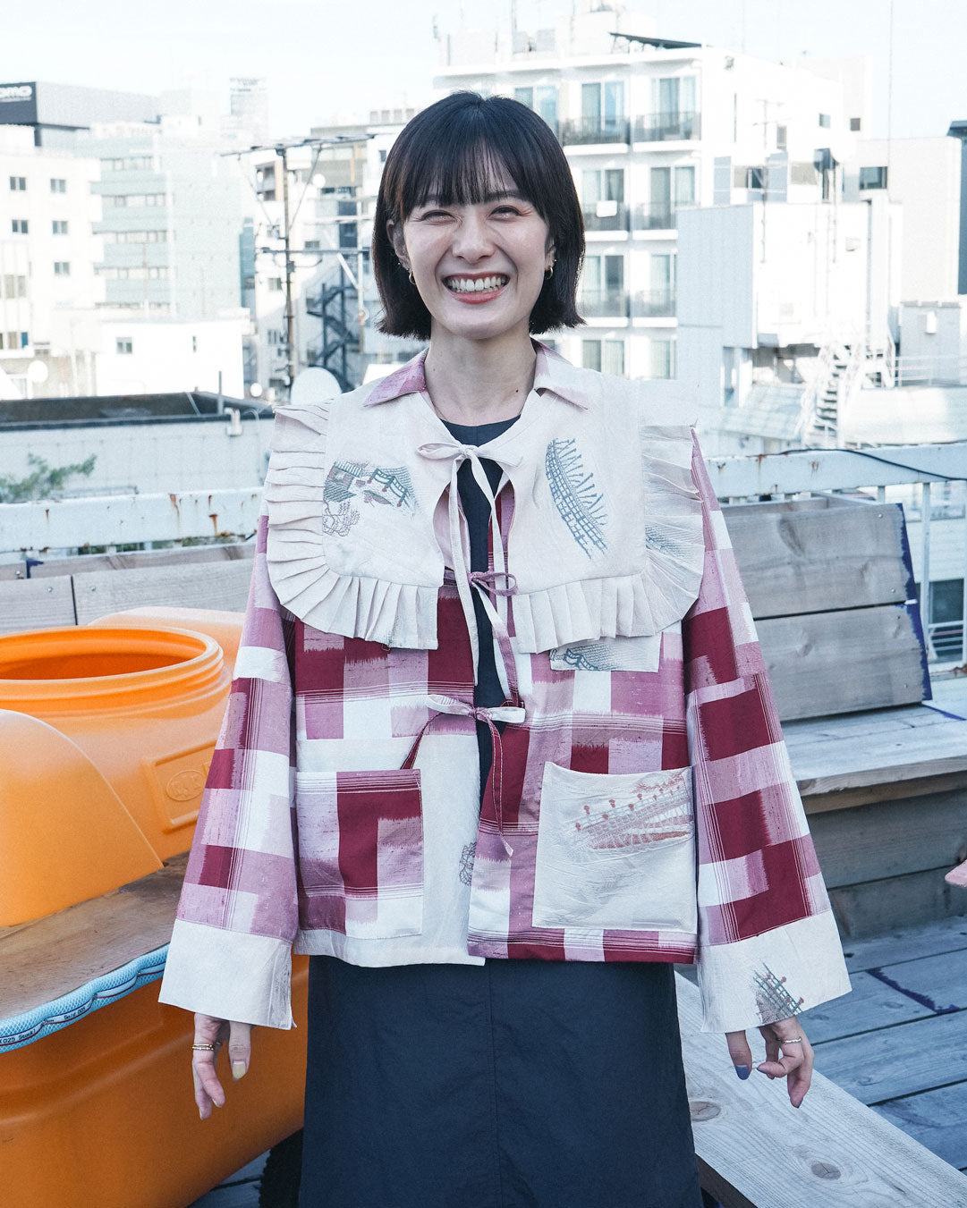 Kimono Long Sleeve Shirt - Peach 01 M