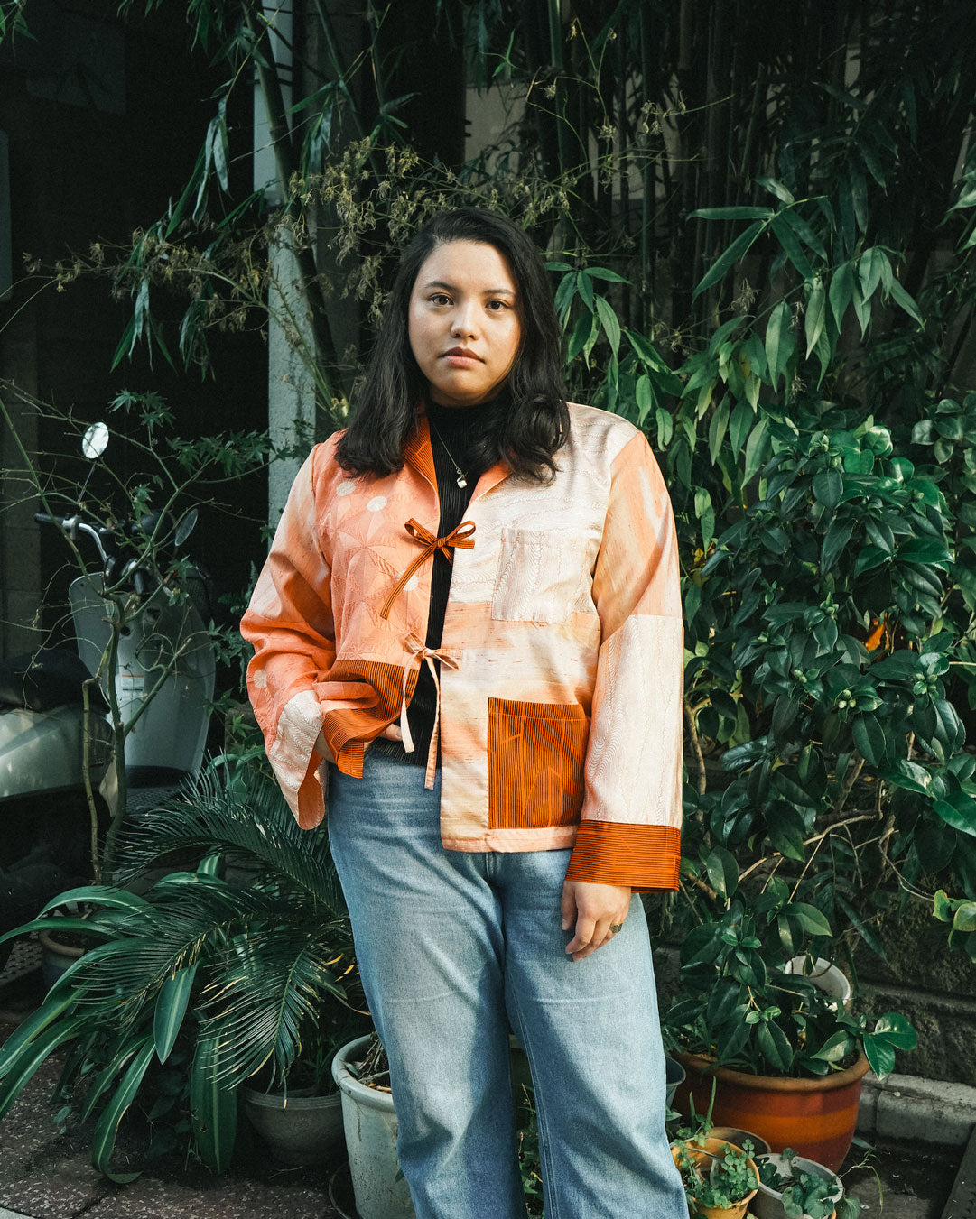 Kimono Long Sleeve Shirt - Peach 03 M