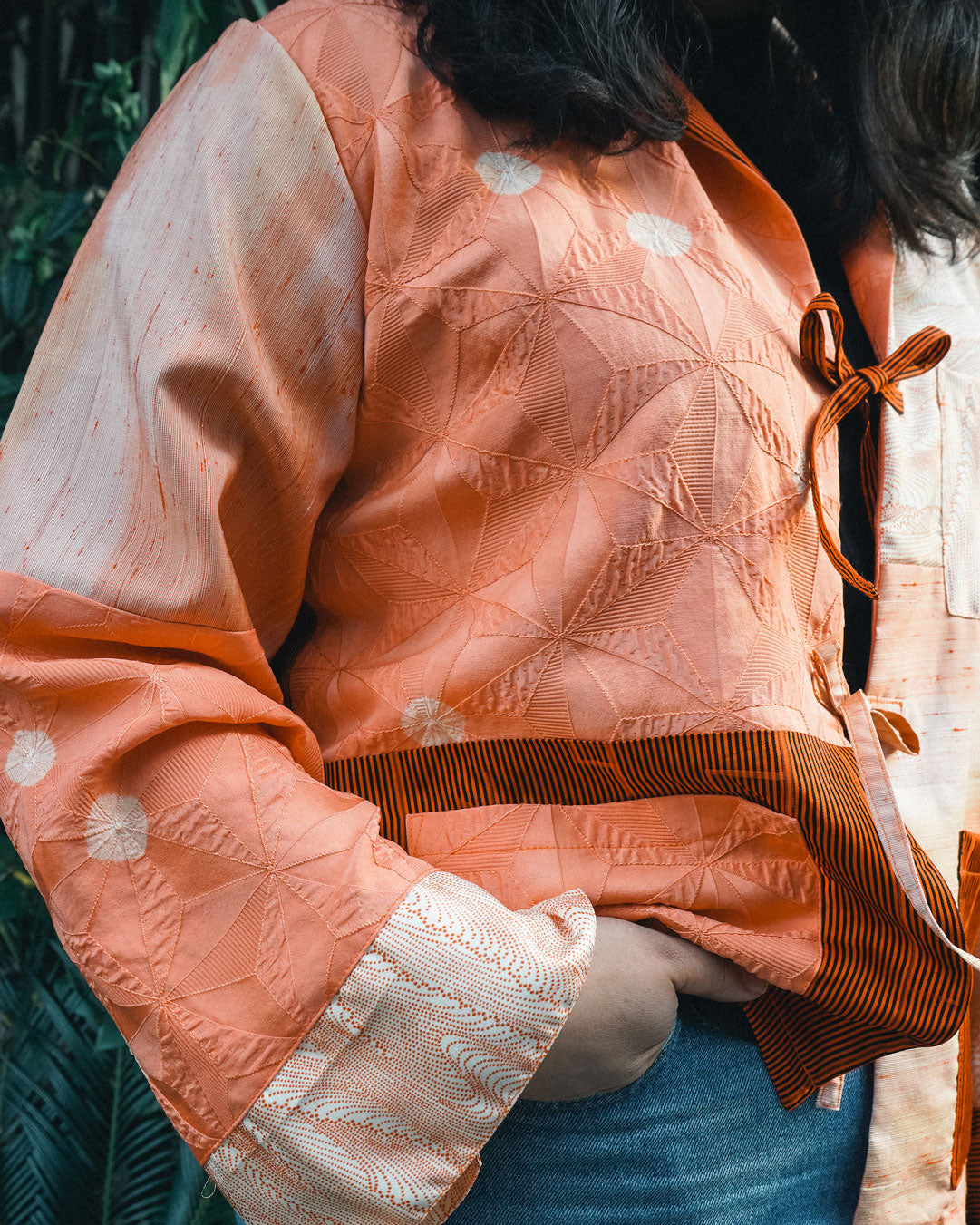 Kimono Long Sleeve Shirt - Peach 03 M