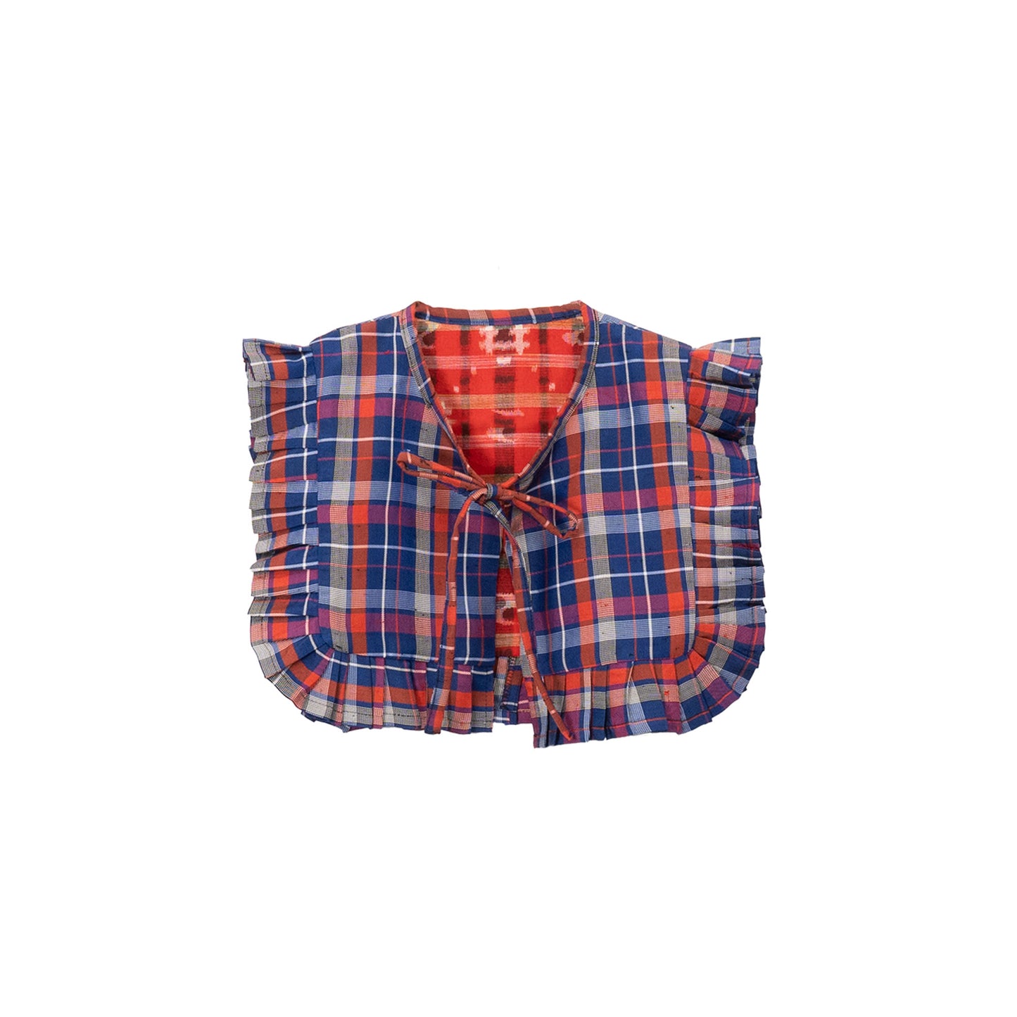 Kimono Pleats Collar Bib - Strawberry 02