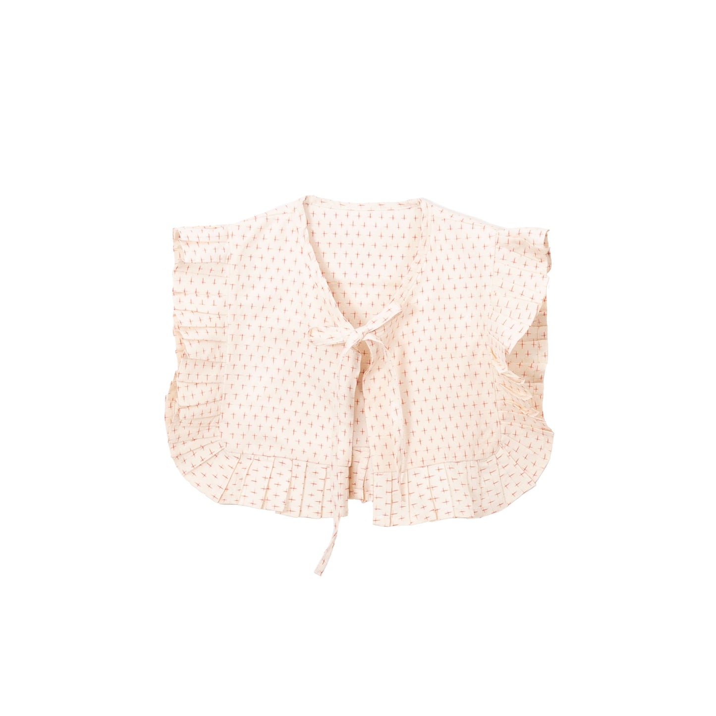 Kimono Pleats Collar Bib - Strawberry 03