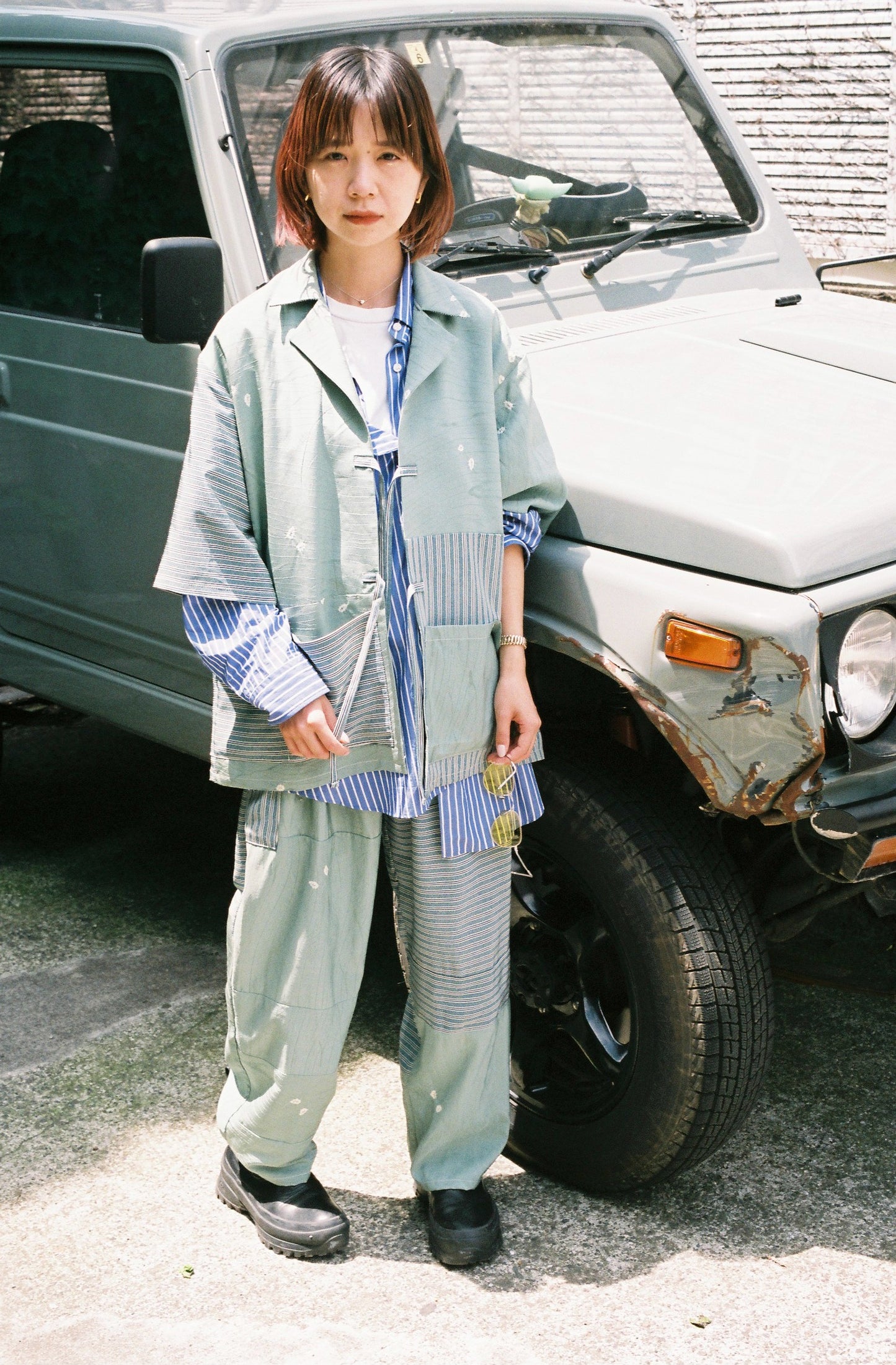 Kimono Working Pants - Green 02 L