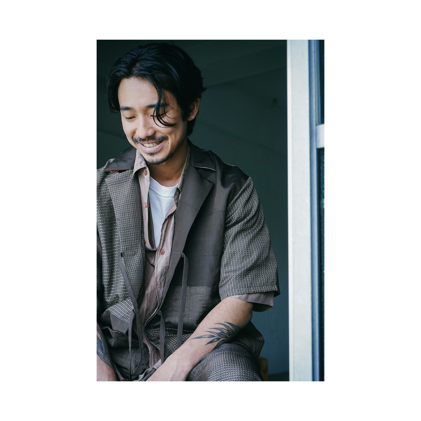 Kimono Working Shirts - Brown 01 L