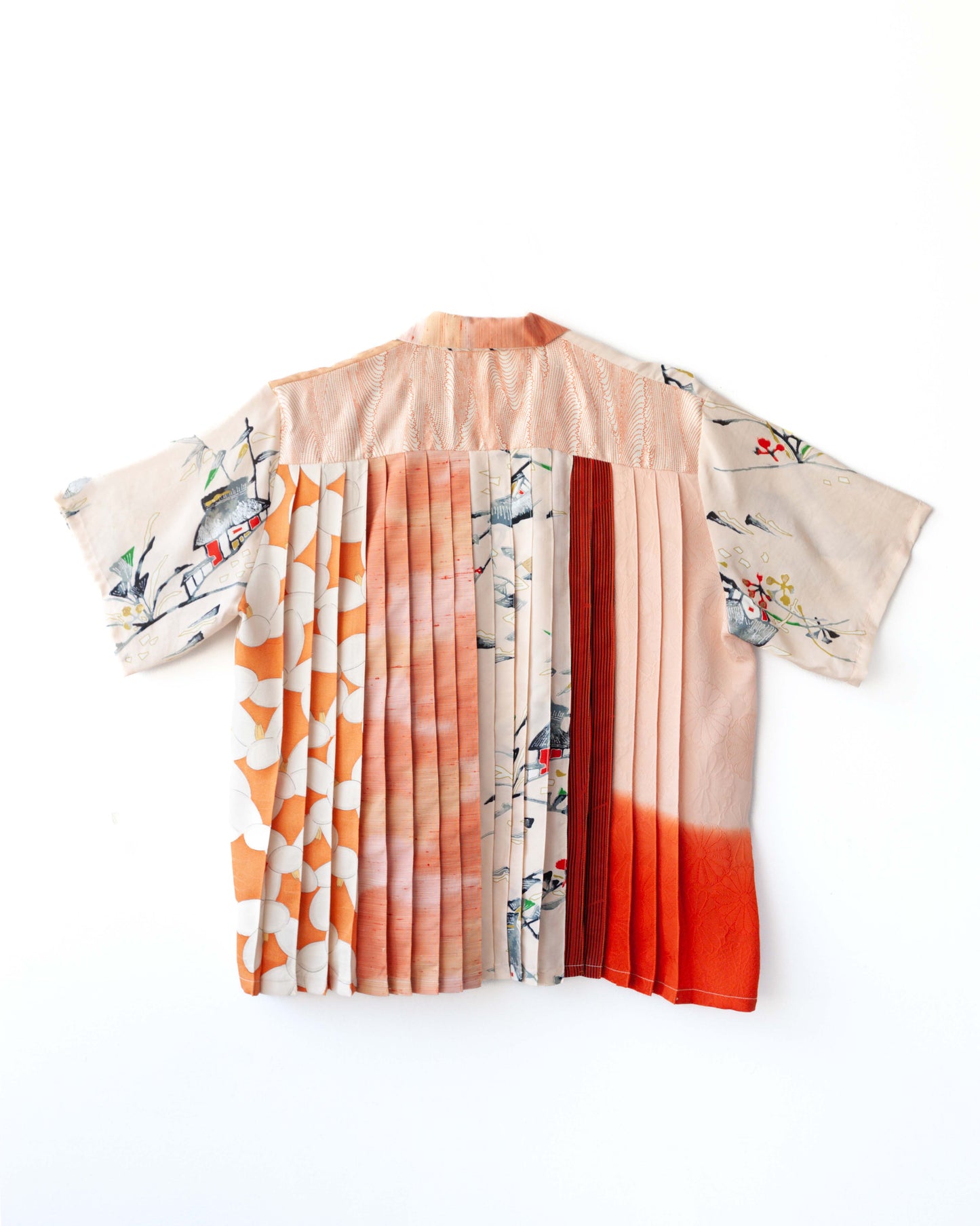 Kimono Working Pleats Shirt - Pink 01 M