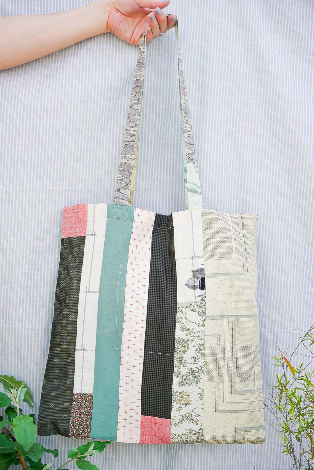 Kimono Patchwork Tote Bag A3-12