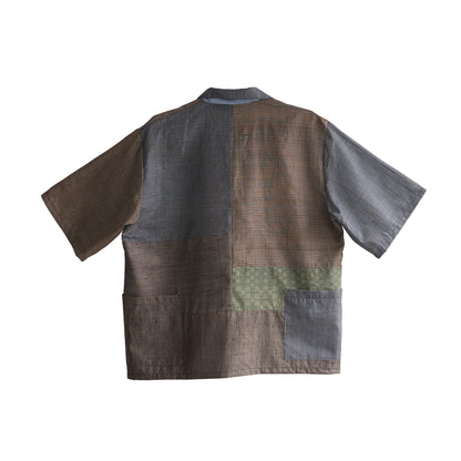 Kimono Working Shirts - Brown 02 L