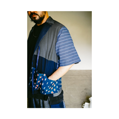 Kimono Working Shirts - Blue 01 L