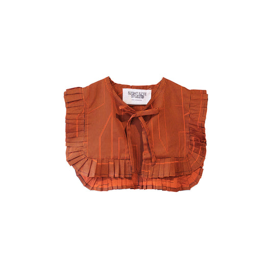 Kimono Pleats Collar Bib - Peach 02