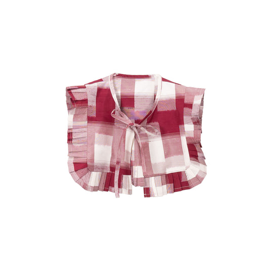 Kimono Pleats Collar Bib - Peach 01