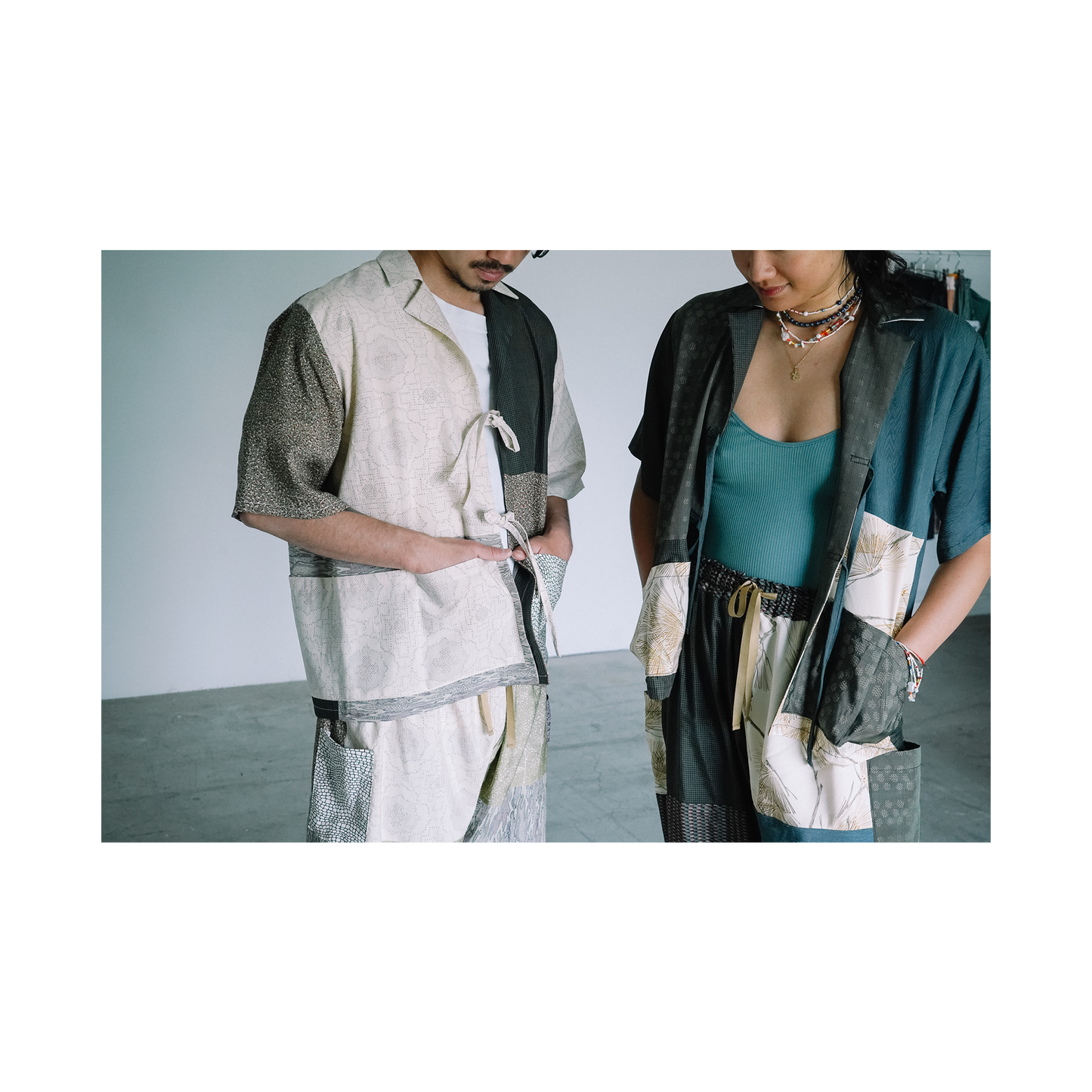 Kimono Working Shirts - Green 04 M